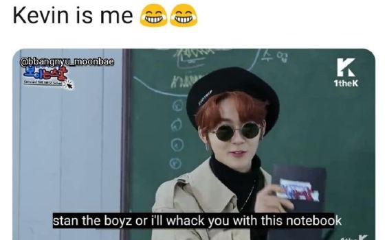 He WILL wack you with his notebook | The Boyz meme book :D