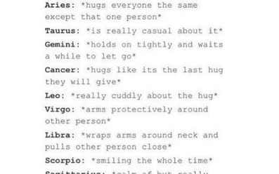 Do virgos like hugs?