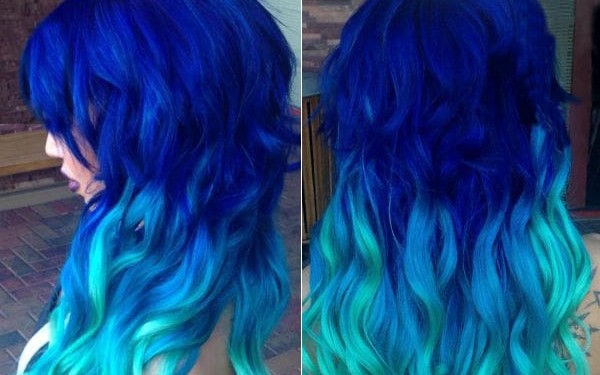 6. Bright green and blue hair extensions - wide 6